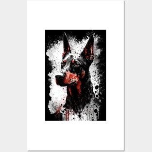 Doberman Portrait Posters and Art